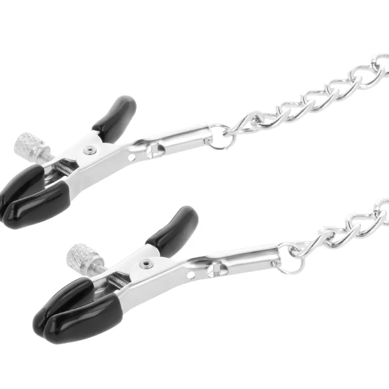 Darkness Collar With Nipple Clamps Black - Obojok So Svorkami 2