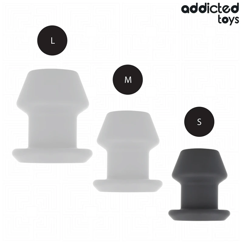 Addicted toys - extreme hollow anal plug silicone size s 7.5 cm 4