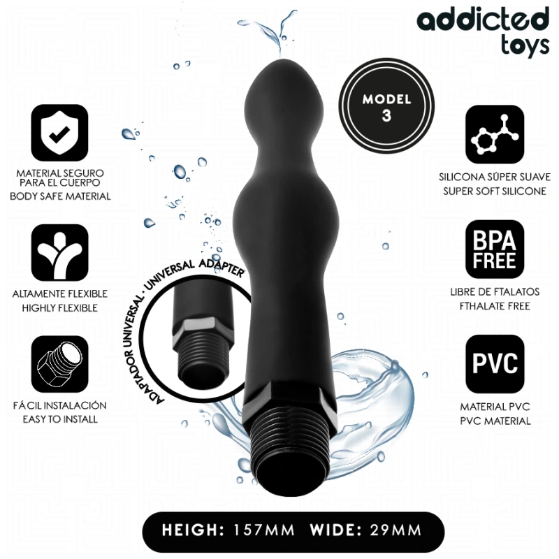 Addicted toys - anal cleaner with universal adapter model 3 1