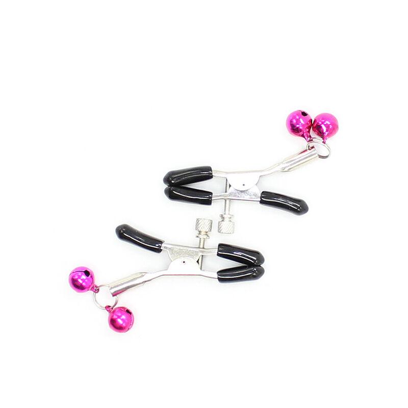 Ohmama Fetish Double Bells Nipple Clamps - Pink 4