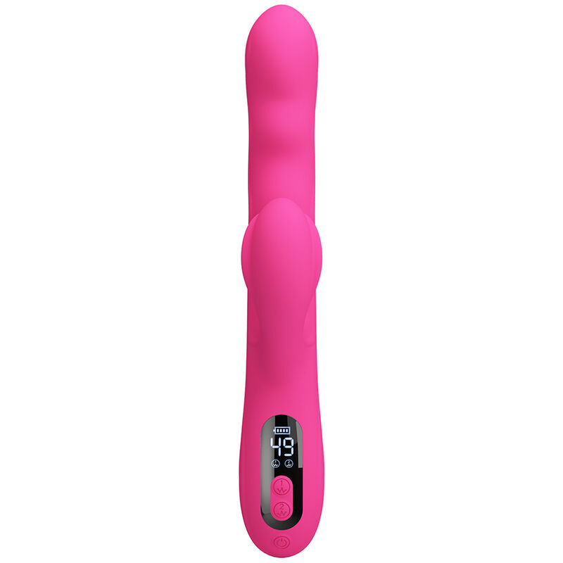 Pretty love - winters multifunction rabbit vibrator with led display pink 4