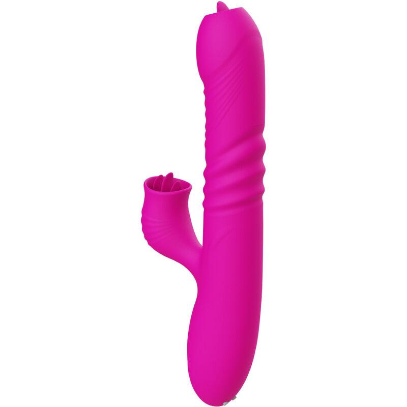 Armony - Fanny Multifunction Double Tongue Vibrator Fuchsia Heat Effect 4