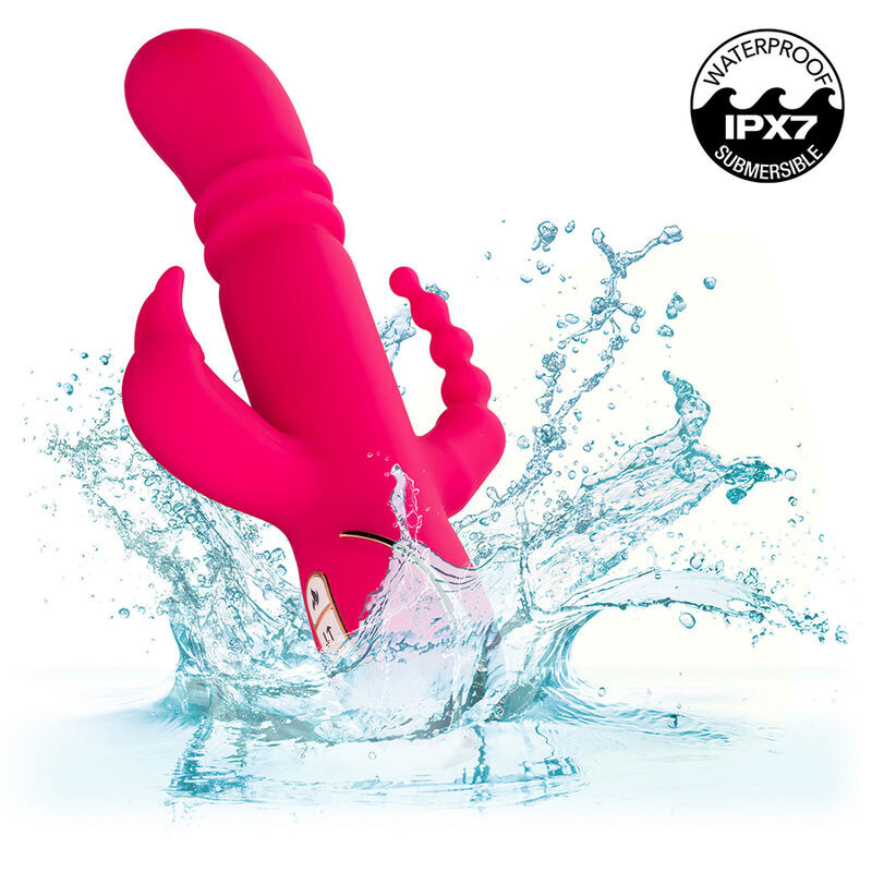 Calexotics - jack fantasy triple heated vibrator rabbit pink 8