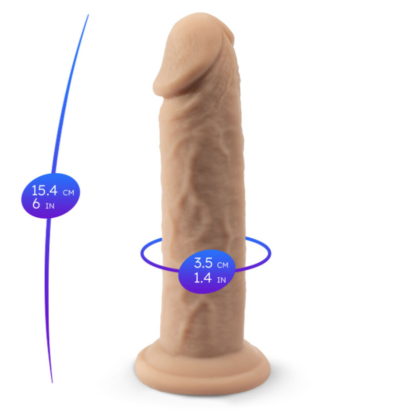 Silexd - realistic penis model 2 premium thermoreactive silicone 15.4 cm 2