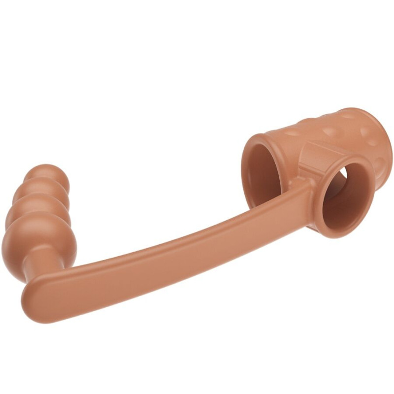 Pretty love - penis sleeve with anal plug natural 2
