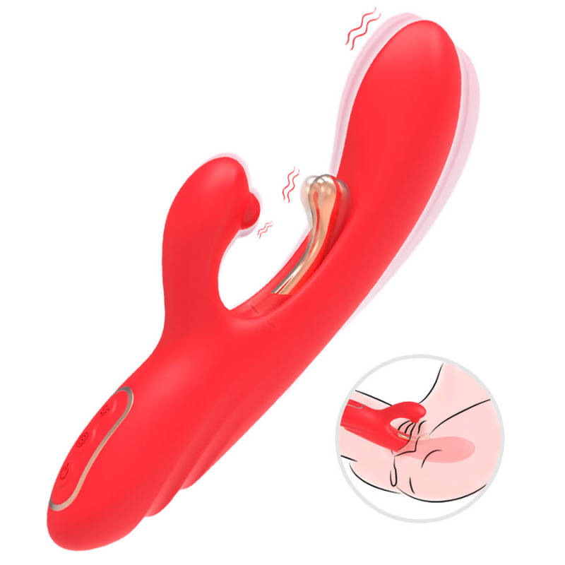 Armony - g-spot and clitoris stimulator vibrator with oscillating tongue red 4
