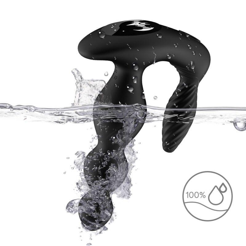 Armony - Manfun Vibrator &Amp; Stimulator Anal Plug Remote Control Black 2