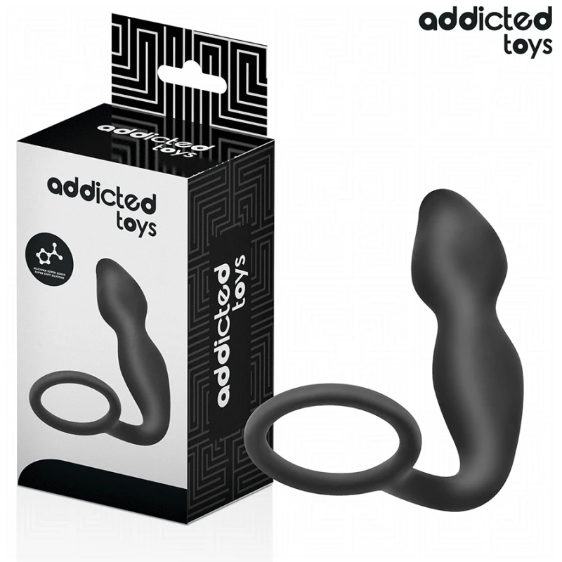 Addicted toys - anal plug with ring silicone model 2