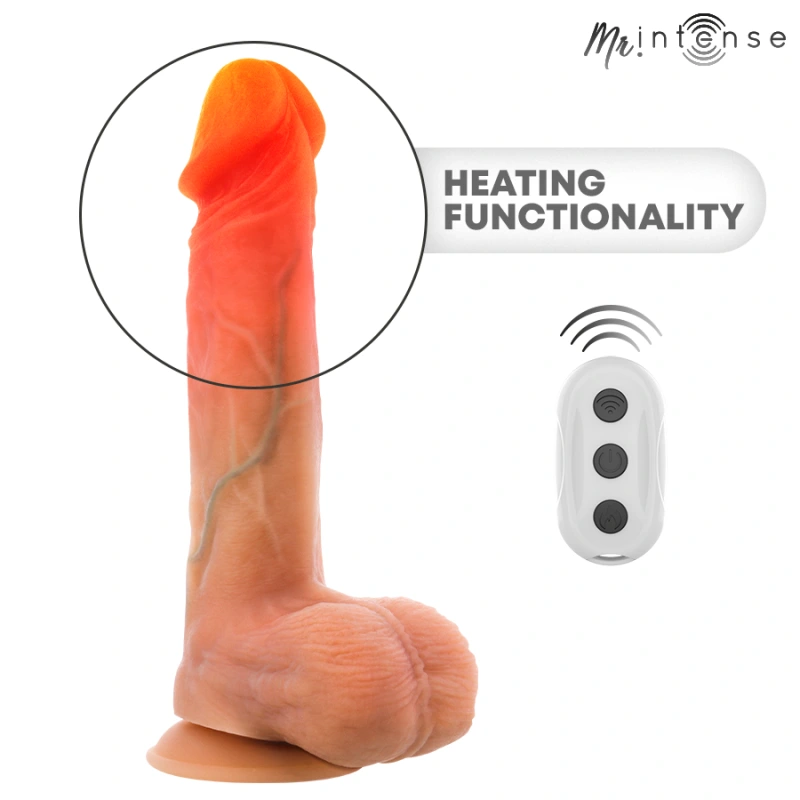 Mr intense - logan vibrator dildo silicone with heat effect and remote control 20 cm -Ø- 4,1 cm 7