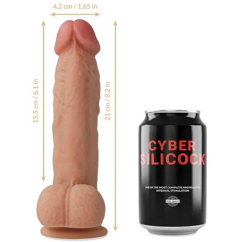 Cyber Silicock Strap-On Saul With 3 Rings Free - Pripínací Penis 5