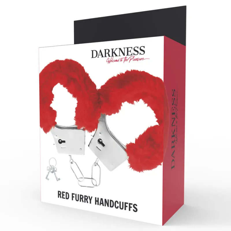 Darkness Pleasure Furry Handcuffs Red - Putá 2