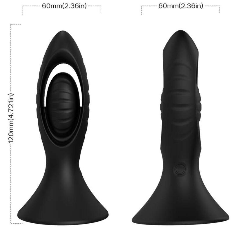 Armony - Vibrator &Amp; Anal Plug Silicone Black