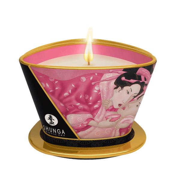 Shunga - Massage Candle Rose Petals 170 Ml - Masážna Sviečka 1