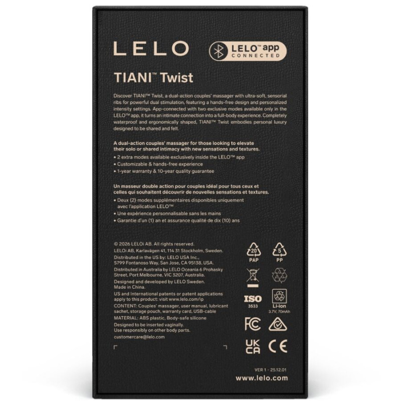 Lelo - tiani twist couples vibrator foam 3