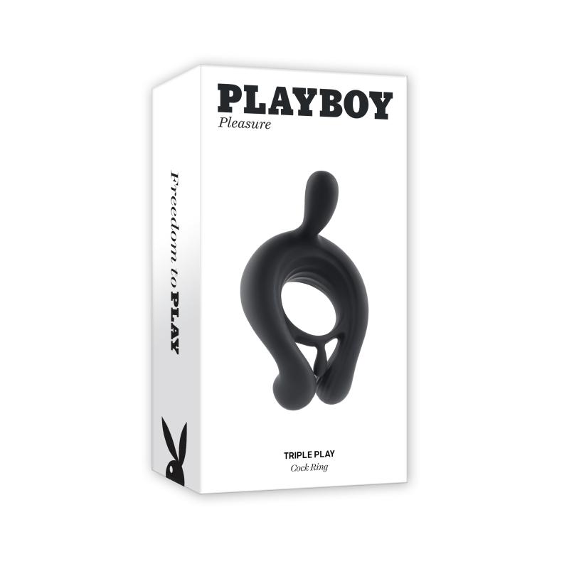 Playboy Pleasure - Triple Play Cockring Black