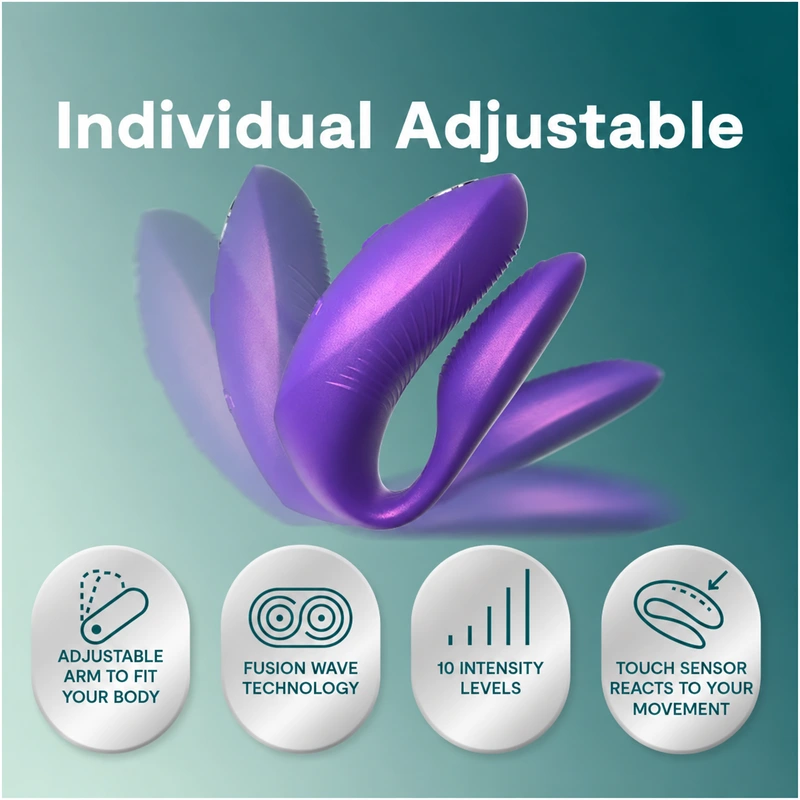 We-vibe - chorus pro premium couples vibrator cosmic purple 4