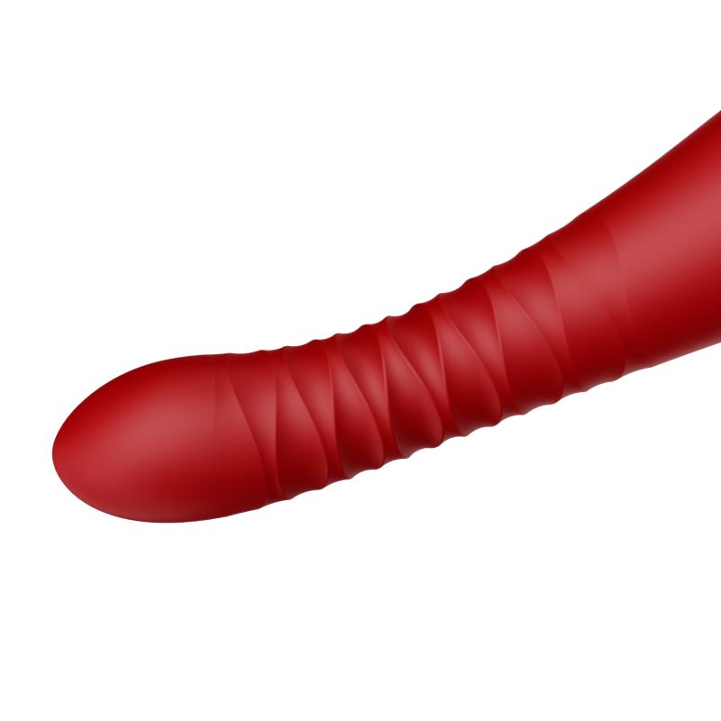 Zalo - King Vibrating Thruster Wine Red - Vibrátor 10