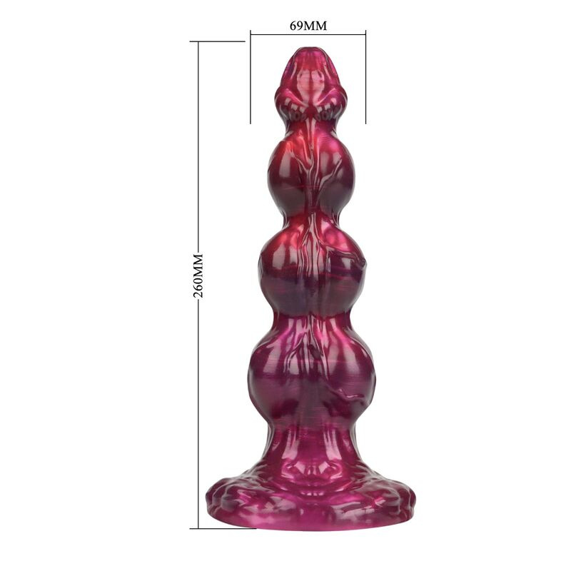 Power monsters - primal beastlord pink translucent fantasy silicone dildo 26 cm Ø 5 cm 5