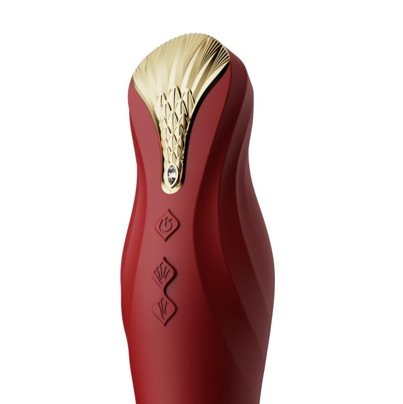 Zalo - King Vibrating Thruster Wine Red - Vibrátor 6