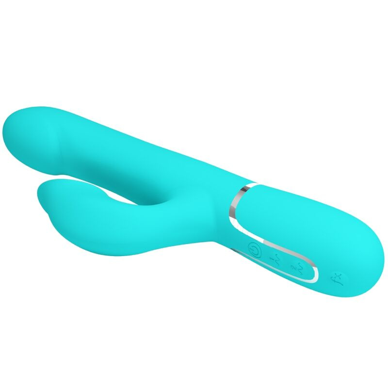 Pretty love - rabbit vibrator pearls aqua green 5