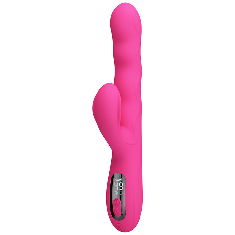 Pretty love - winters multifunction rabbit vibrator with led display pink 5