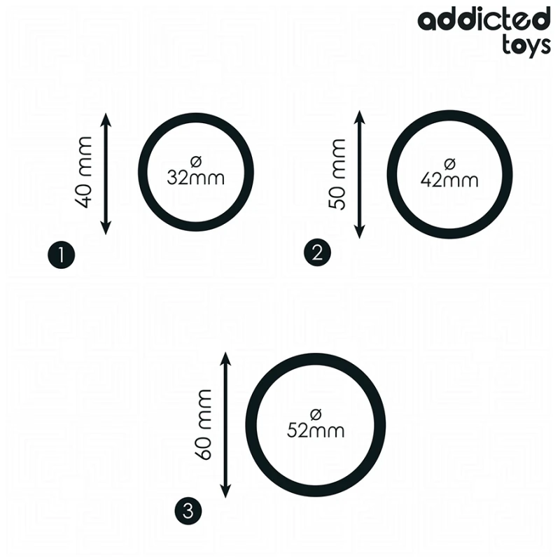 Addicted toys - set of silicone rings model 2 3