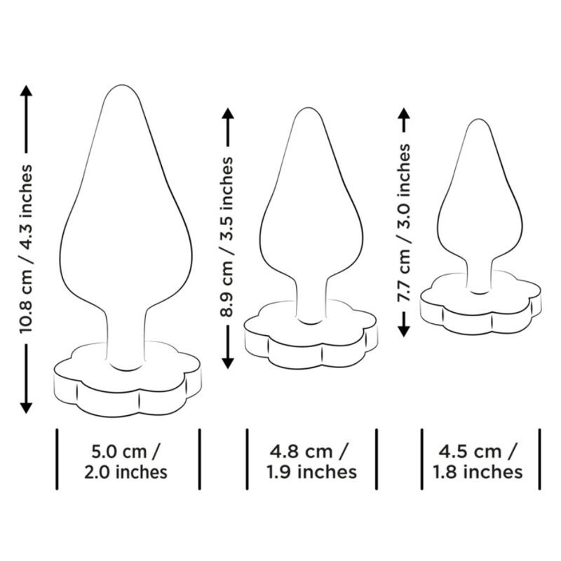 Romp - luster anal training kit s/m/l with flower-shaped base 5