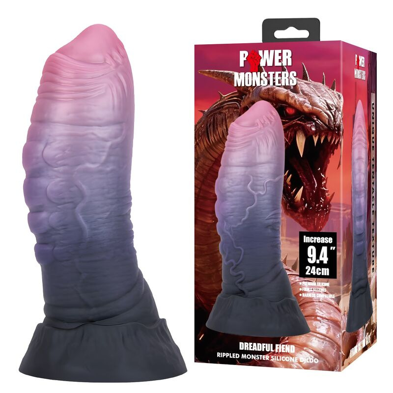 Power monsters - dreadful fiend bicolor fantasy silicone dildo 24 cm Ø 6 cm 6