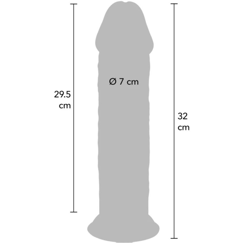 Get real - deluxe thick double-density tpe dong 32 cm 3
