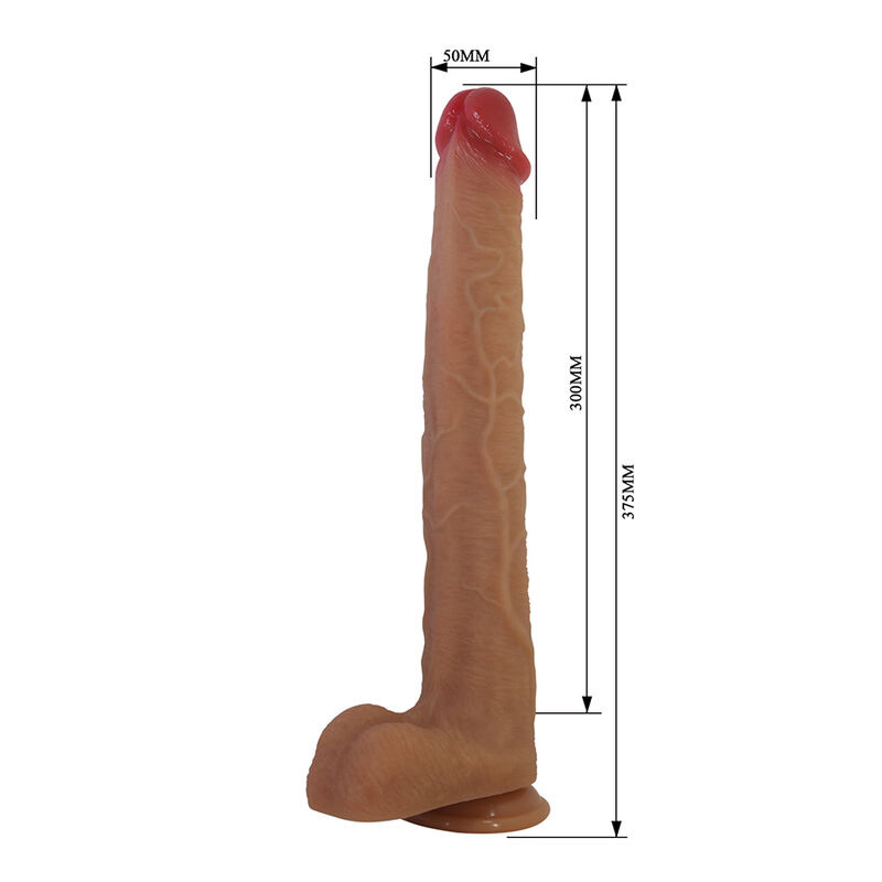 Pretty love - terin plus realistic silicone dildo with suction cup 37.6 cm Ø 5.5 cm 6