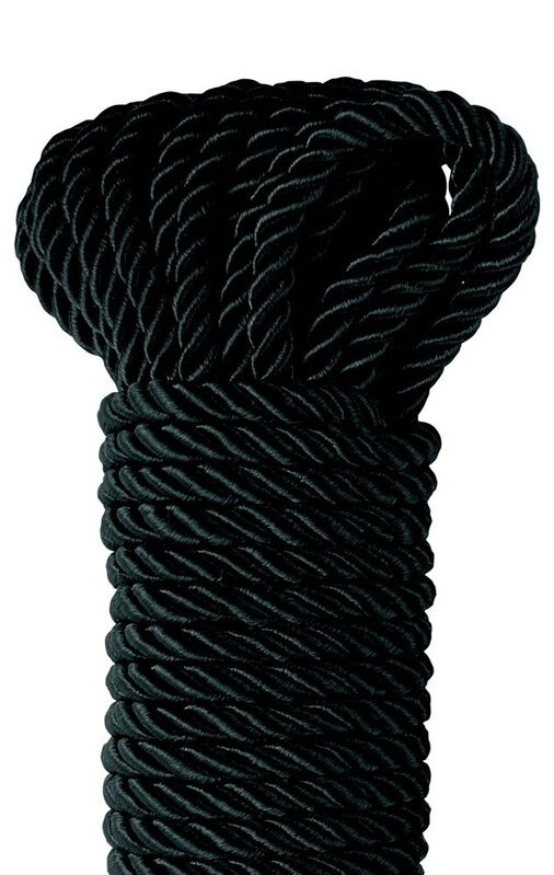 Fetish fantasy series - black deluxe silk rope 9.75 m 1