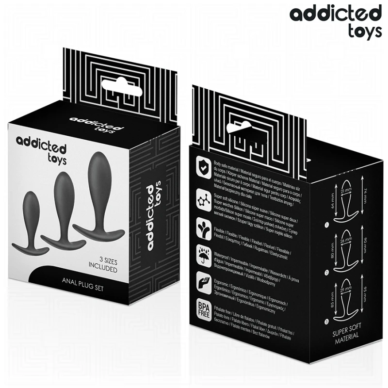 Addicted toys - set of 3 anal plug silicone model 2 6