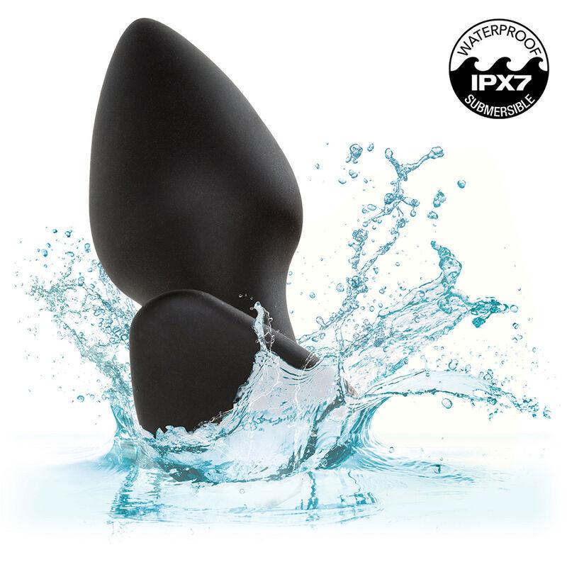 Calexotics - Rock Bottom Perfect Anal Plug 10 Vibrations Silicone Black