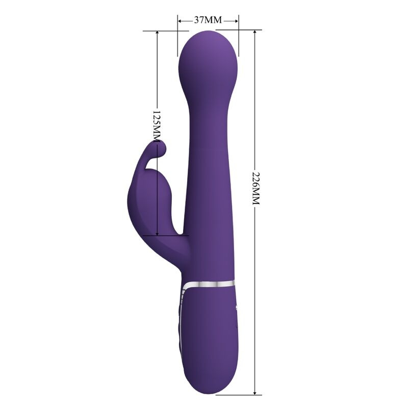 Pretty love - dejon rabbit vibrator 3 in 1 multifunction purple 7
