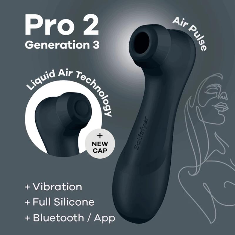 Satisfyer - Pro 2 Generation 3 App Controlled Black - Stimulátor Klitorisu 1