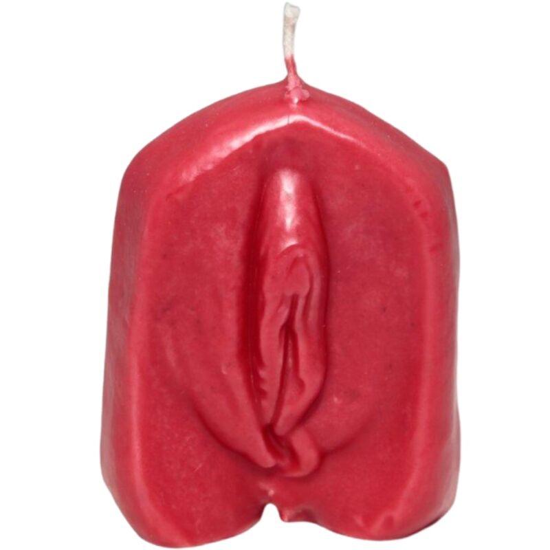 Diablo picante - vagina shaped candle red