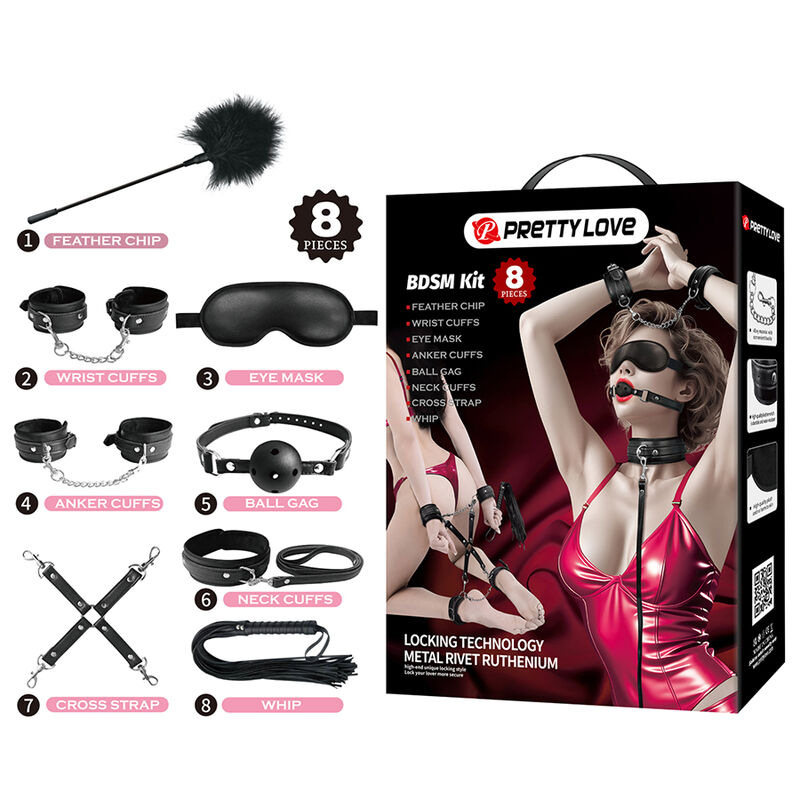 Pretty love - 8 piece bdsm kit black 11