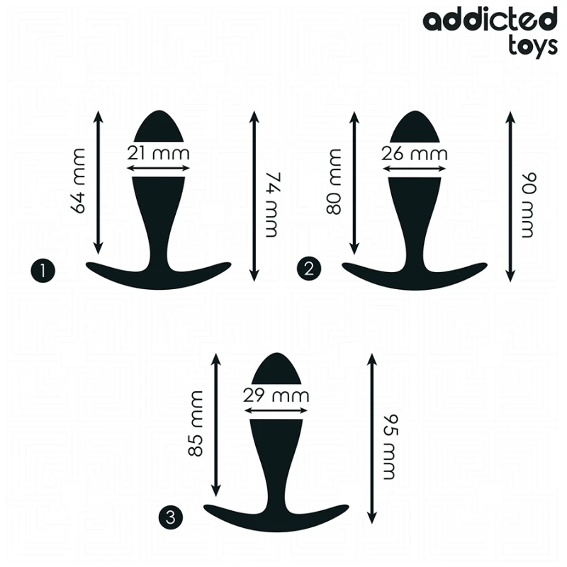 Addicted toys - set of 3 anal plug silicone model 2 3