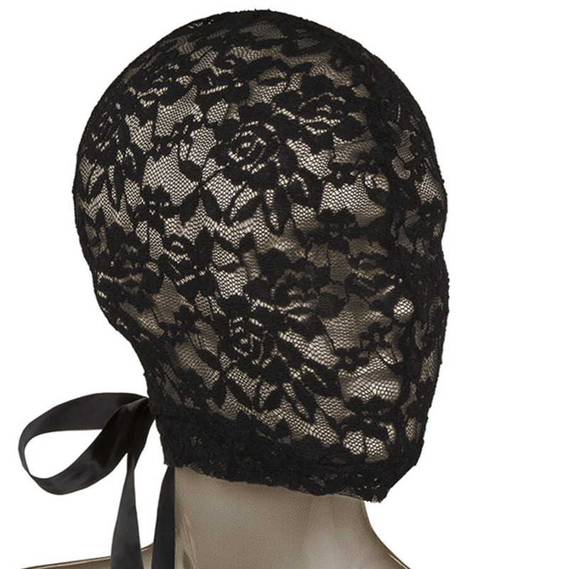 Calexotics - scandal black lace balalava with bow 1
