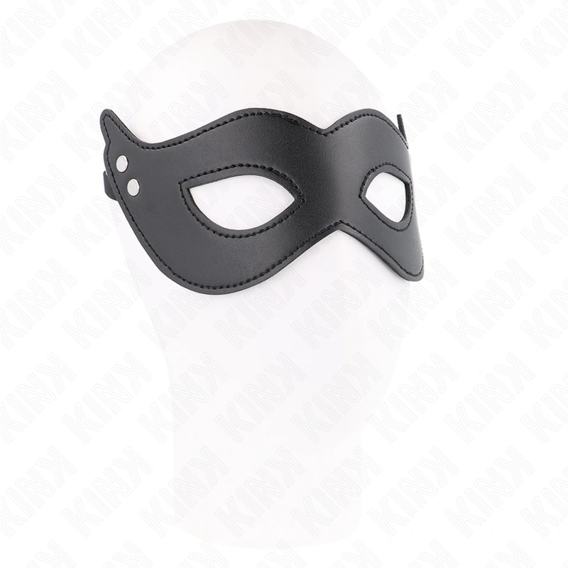 Kink - leatherette mask with rivets model 1 26 x 8 cm