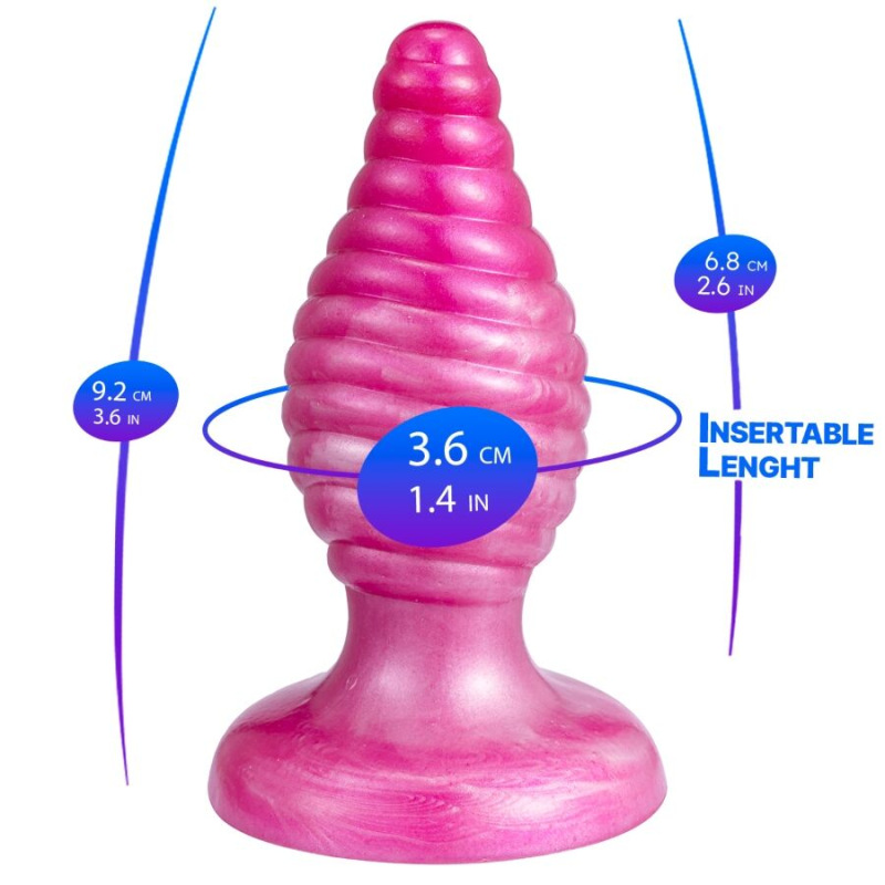 Silexd - cherry anal plug fantasy liquid silicone thermoreactive pink 9.2 cm 1
