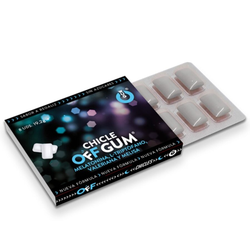 Wug gum - off valerian, tryptophan, lemon balm and melatonin 1 x 8 units