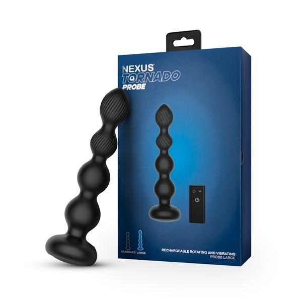 Nexus - TORNADO Rotating Beaded Probe Large - Black 12