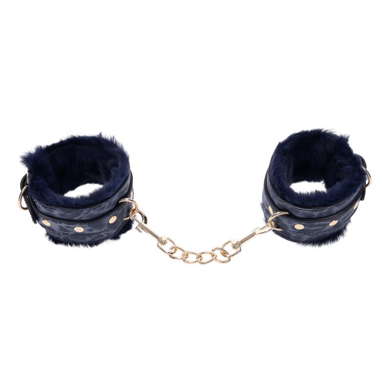 Sportsheets - Cougar Fur Handcuffs Blue