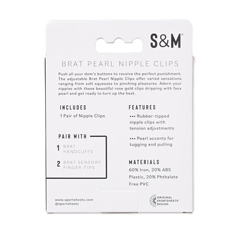 Sportsheets - Sex & Mischief Brat Pearl Nipple Clips 1