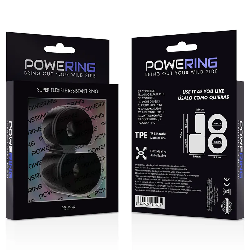 Powering Super Flexible Resistant Ring Double  Pr12 Black 8