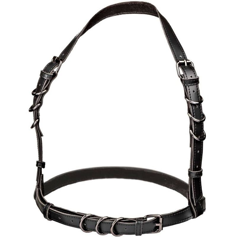 Calexotics - euphoria plus size halter buckle harness black 3