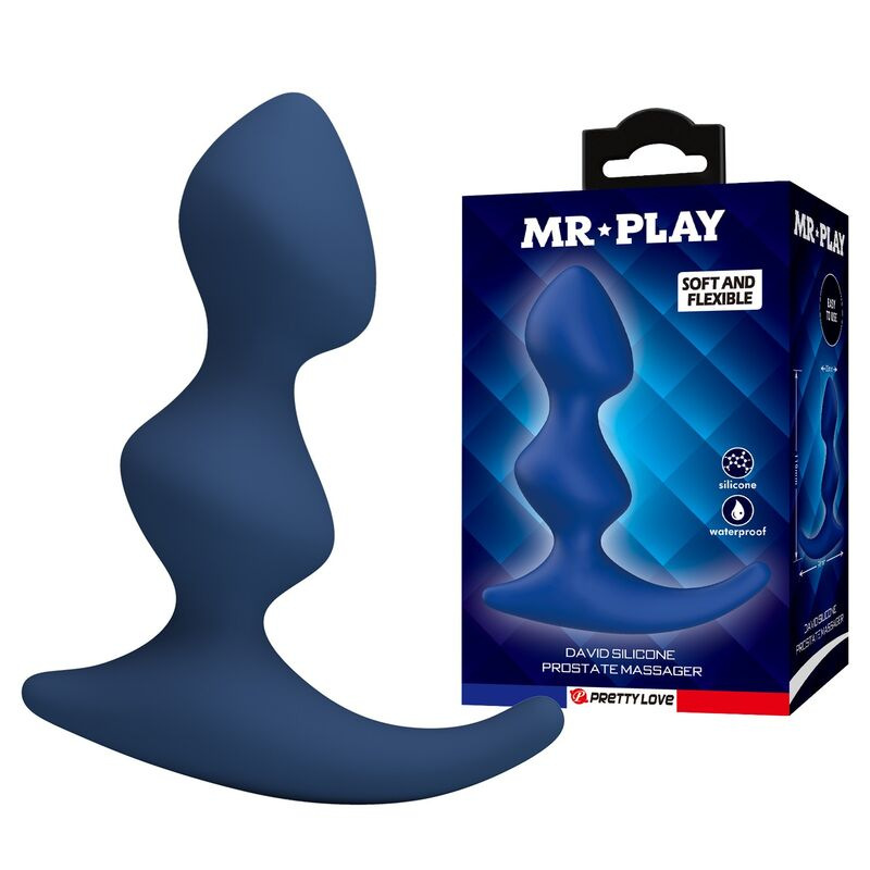 Mr play - ergonomic blue anal plug 7
