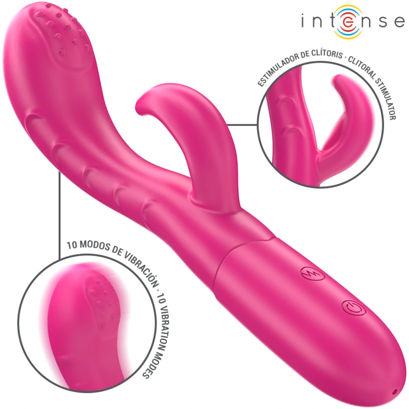 Intense - amara vibrator with stimulating tongue 10 vibrations pink 6