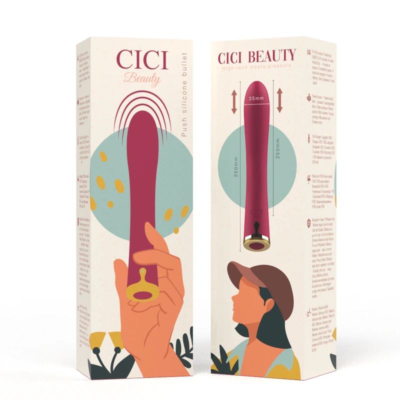 Cici beauty - premium silicone push bullet 6